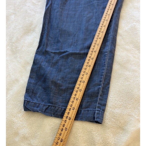Talbots Pants Extra Large Chambray Easy Drawstring Ankle Lyocell Linen Coastal - Picture 5 of 9